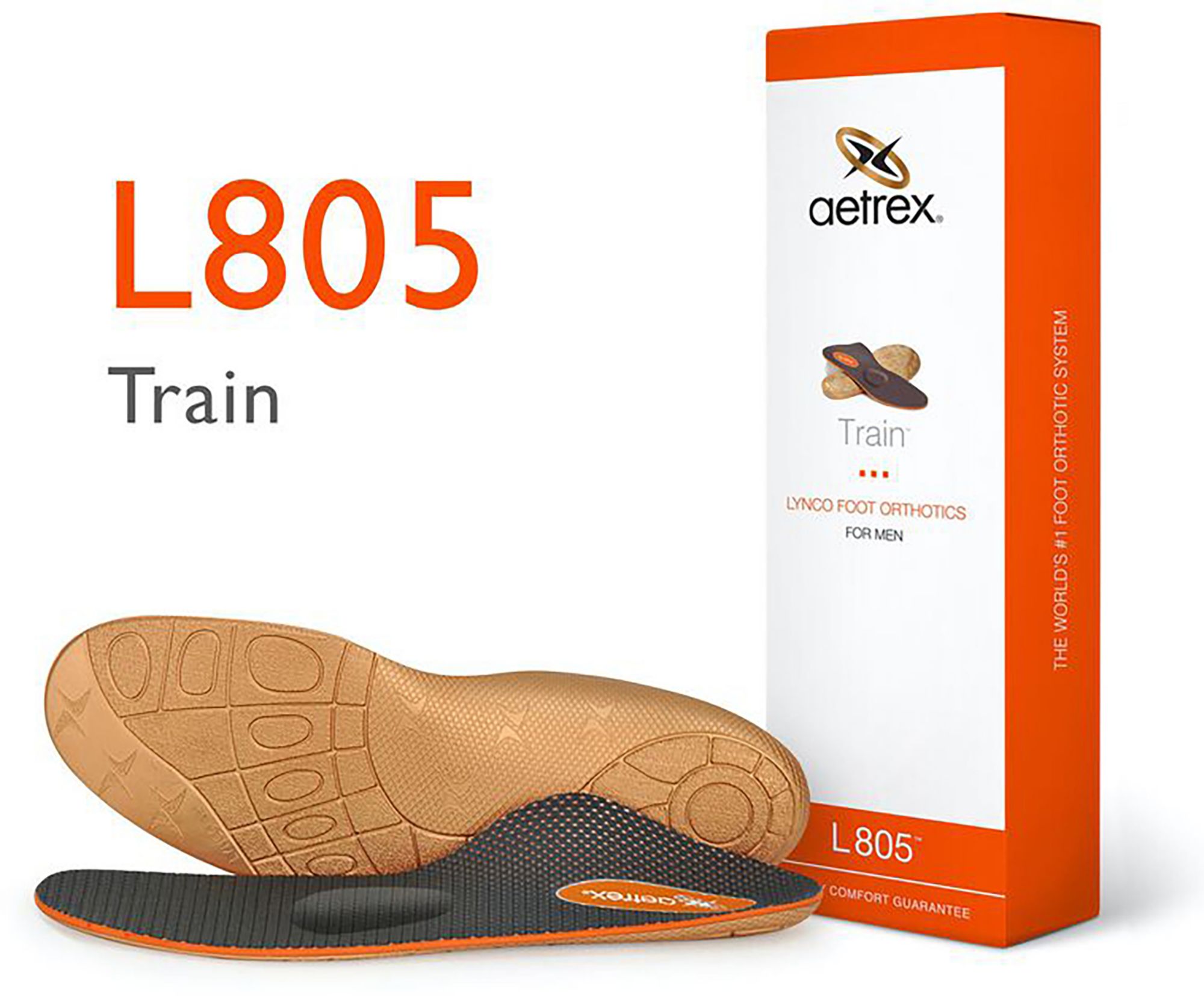 Aetrex Men's Train Orthotics with Metatarsal Support product image