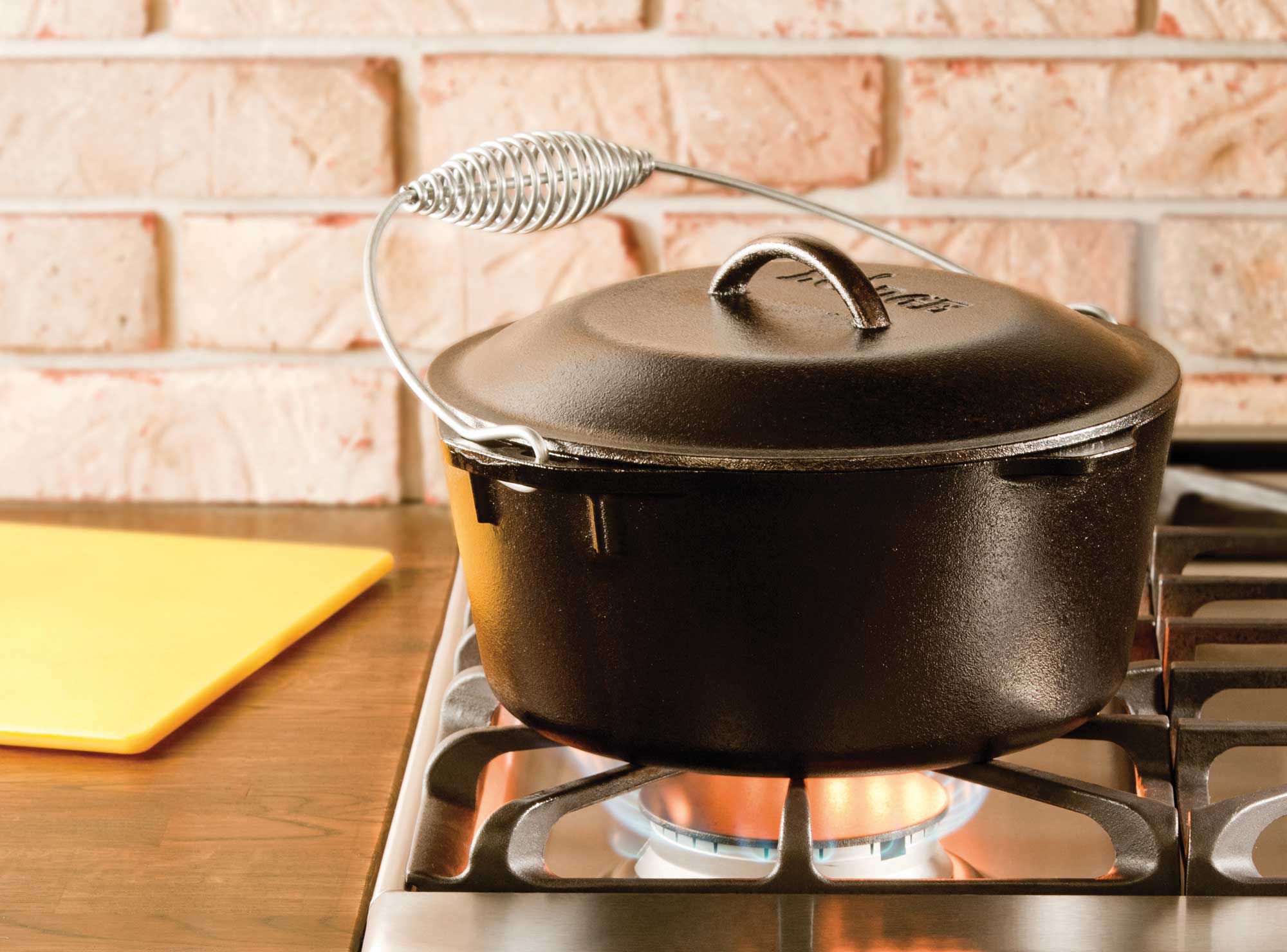 lodge 5インチダッチオーブン 5 Quart Cast Iron Dutch Oven,（キッチンオーヴン ループハンドル10 1