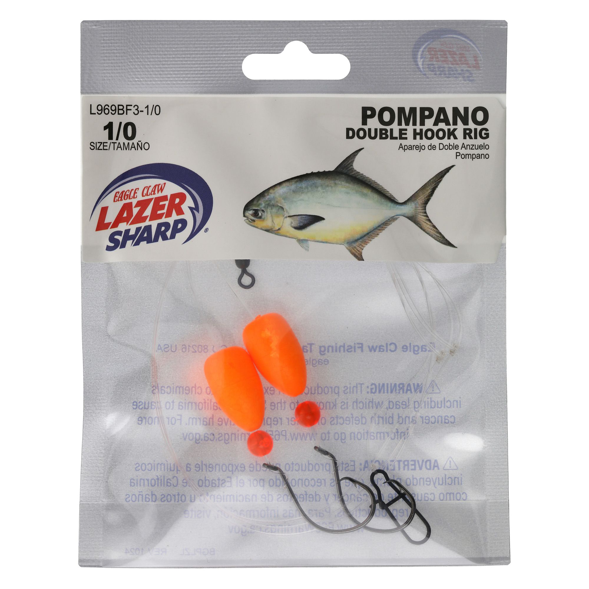 Lazer Sharp Pompano Double Hook Rig, Bullet Float product image