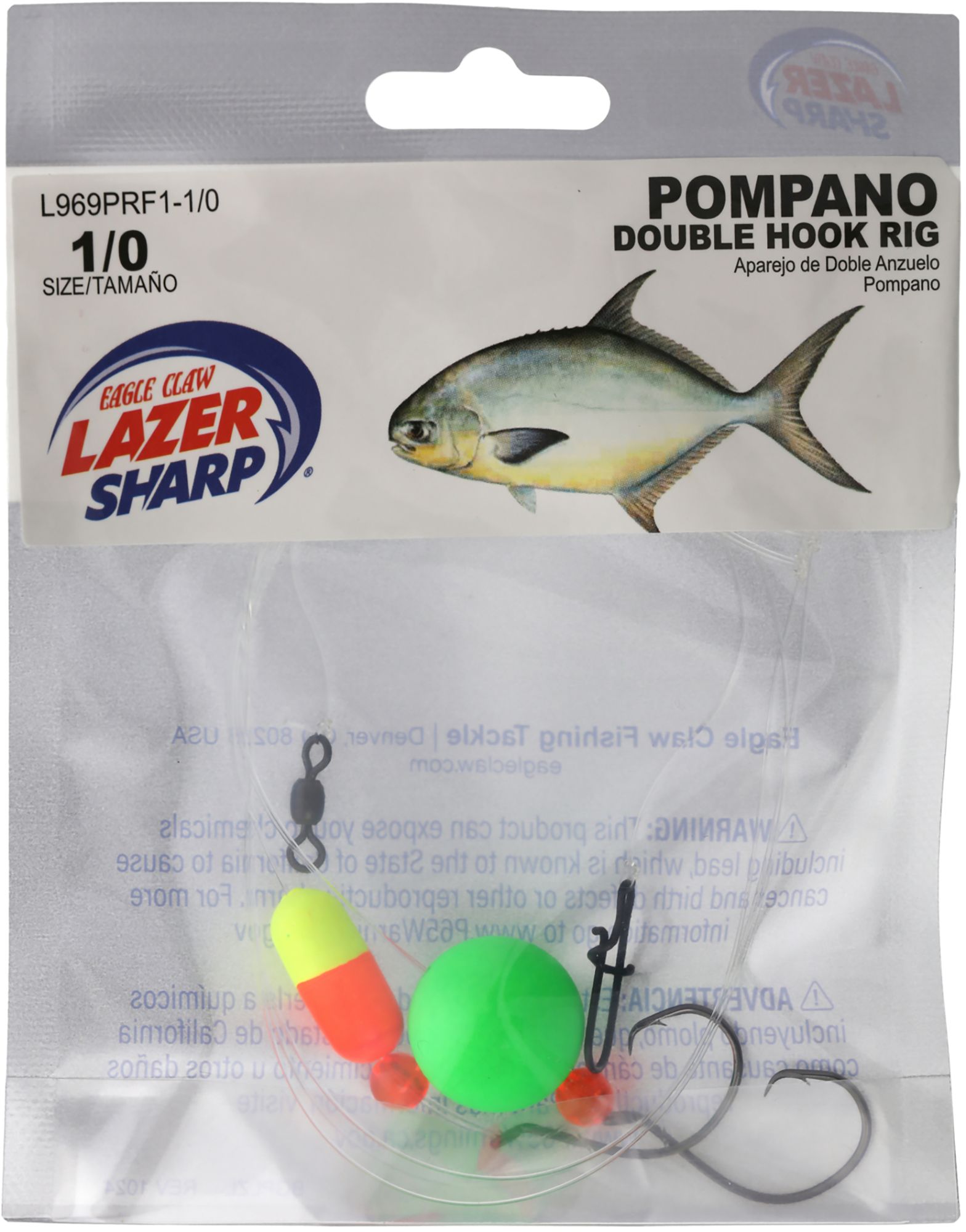 Lazer Sharp Pompano Double Hook Rig, Round Float product image