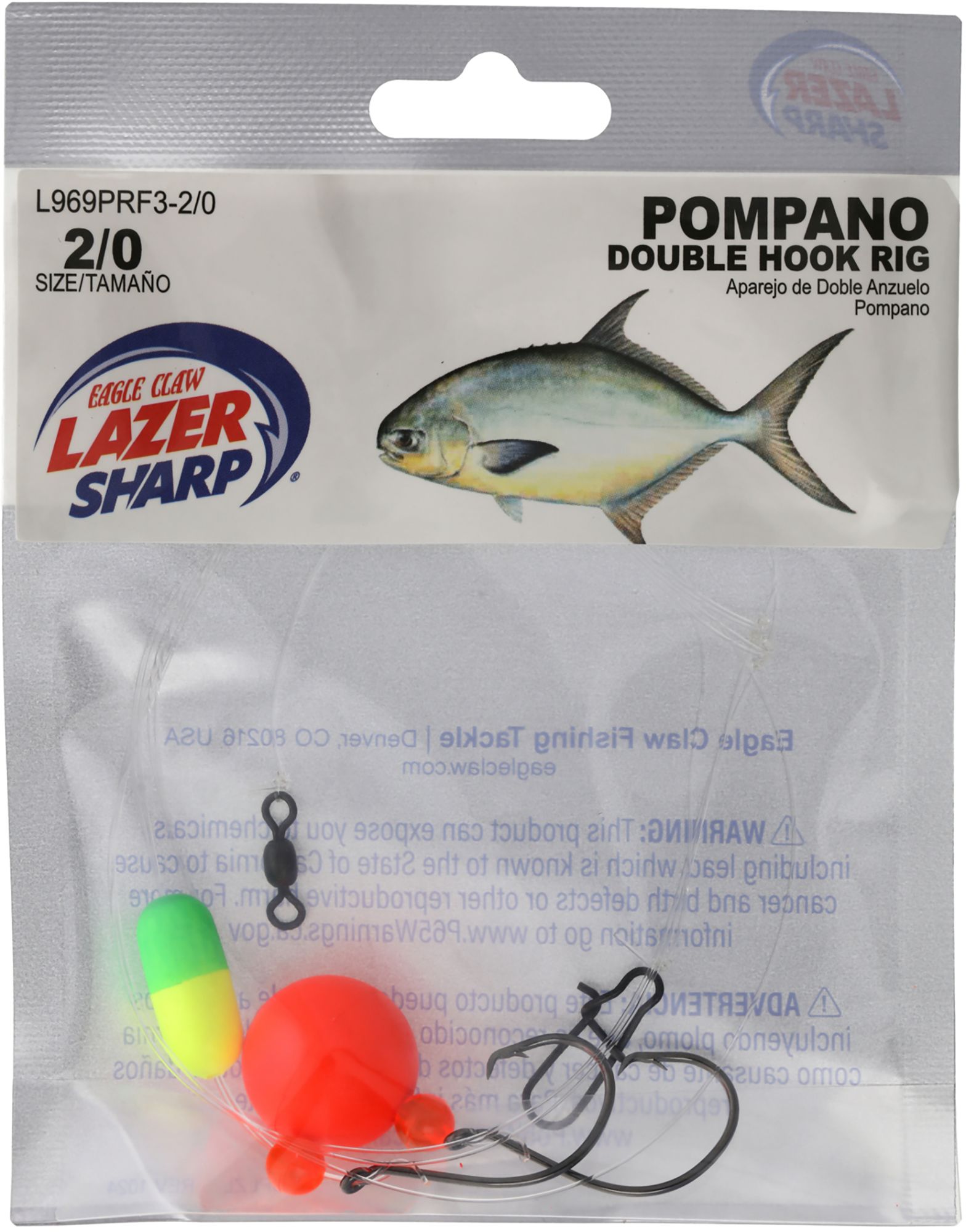 Lazer Sharp Pompano Double Hook Rig, Round Float product image