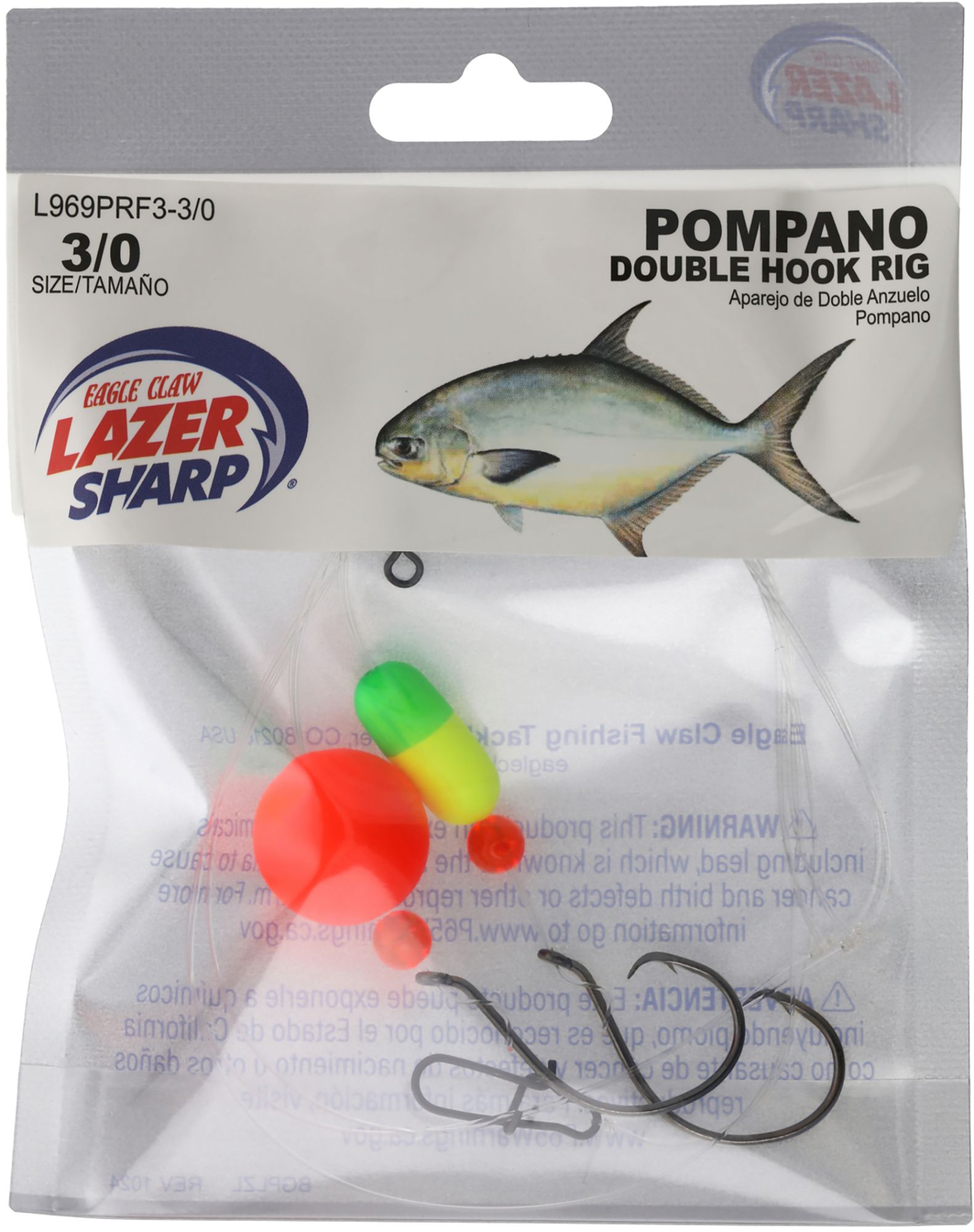 Lazer Sharp Pompano Double Hook Rig, Round Float product image