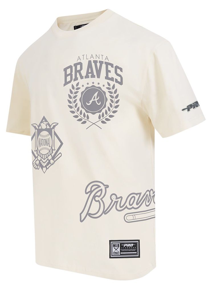 Pro Standard Men's Atlanta Braves Cream Street Team T-Shirt