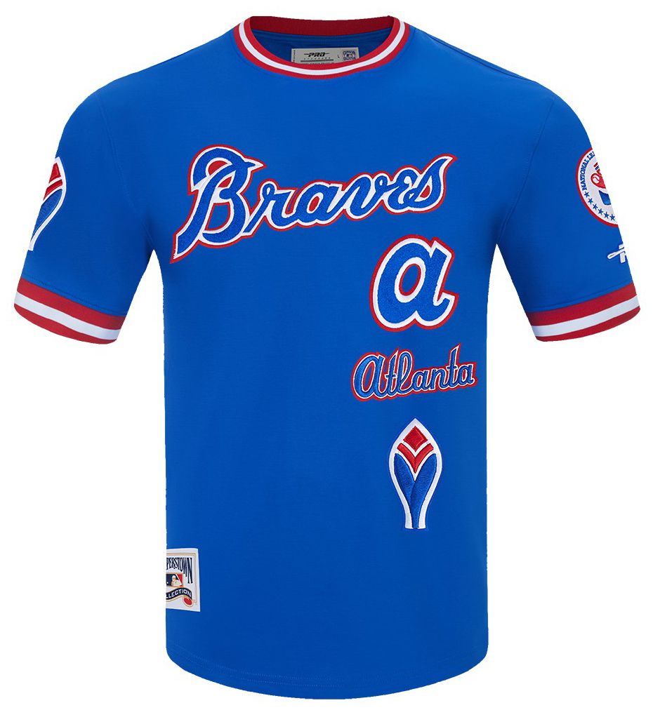 Pro Standard Men's Atlanta Braves Royal Retro Classic Double Knit T-Shirt product image