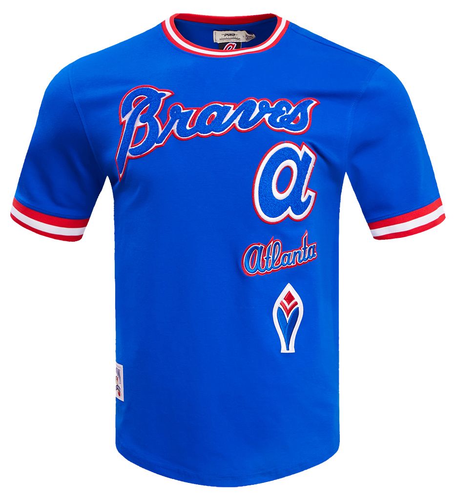 Pro Standard Men's Atlanta Braves Royal Retro Double Knit T-Shirt product image