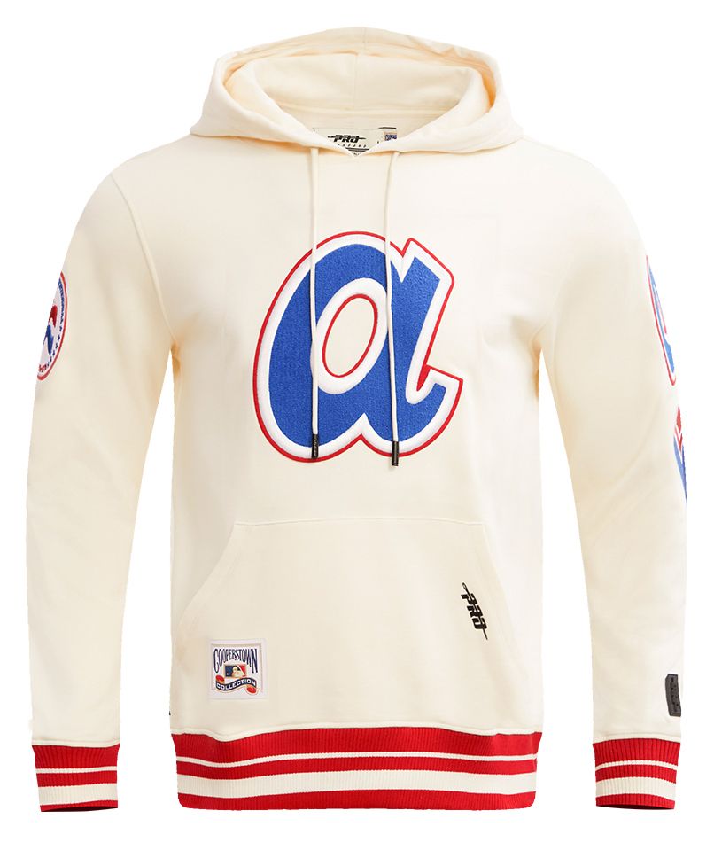 Pro Standard Men's Atlanta Braves Cream Classic Retro Pullover Hoodie product image