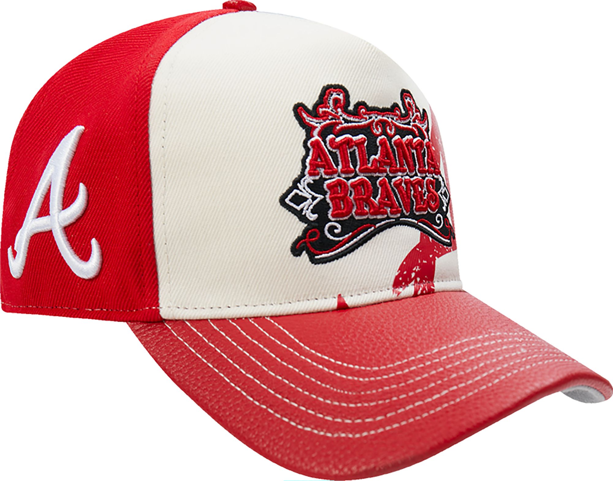 Pro Standard Adult Atlanta Braves Cream Wool Strapback Hat product image