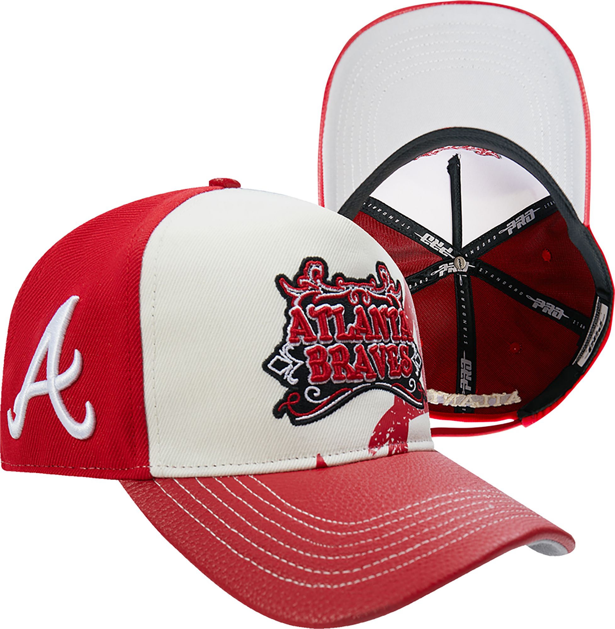 Pro Standard Adult Atlanta Braves Cream Wool Strapback Hat product image