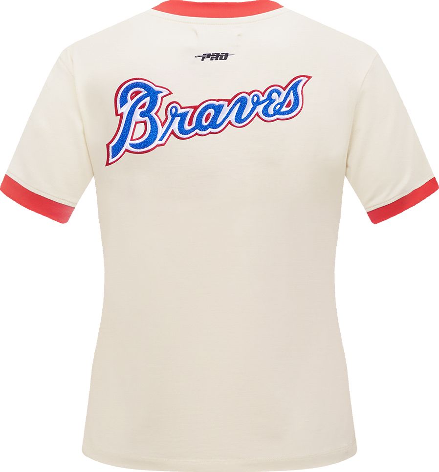 Pro Standard Women's Atlanta Braves Cream Slim T-Shirt product image