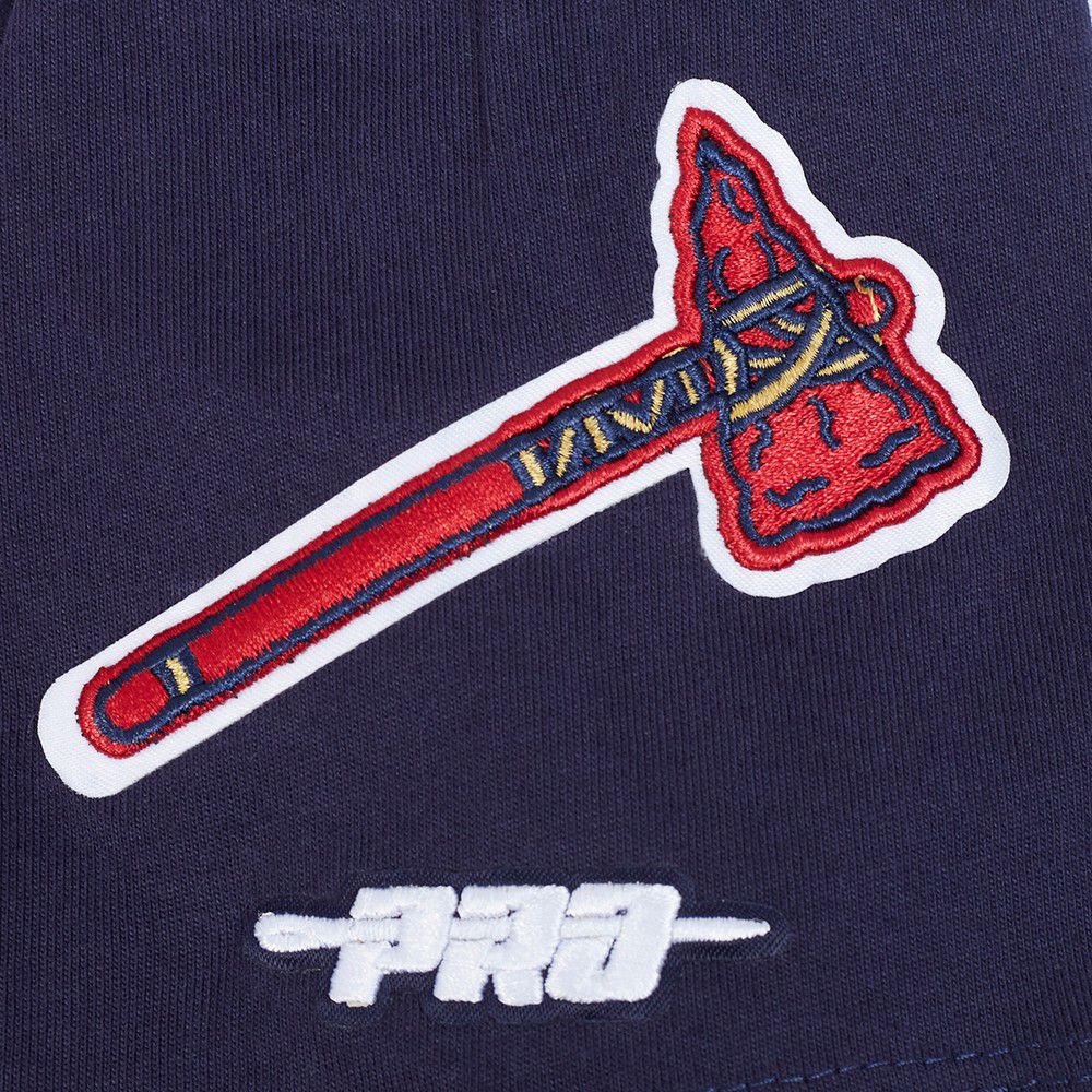 Pro Standard Youth Atlanta Braves Midnight Navy Script Tail T-Shirt product image