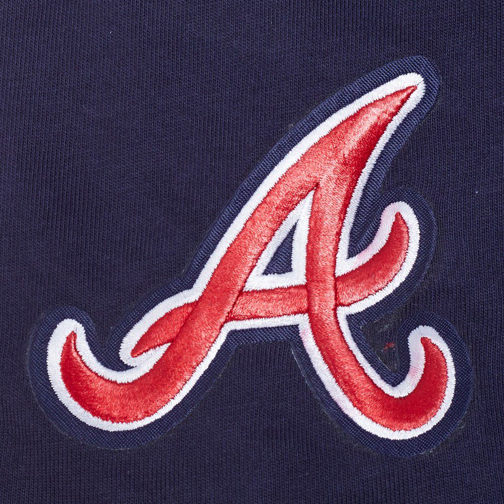 Pro Standard Youth Atlanta Braves Midnight Navy Script Tail T-Shirt product image