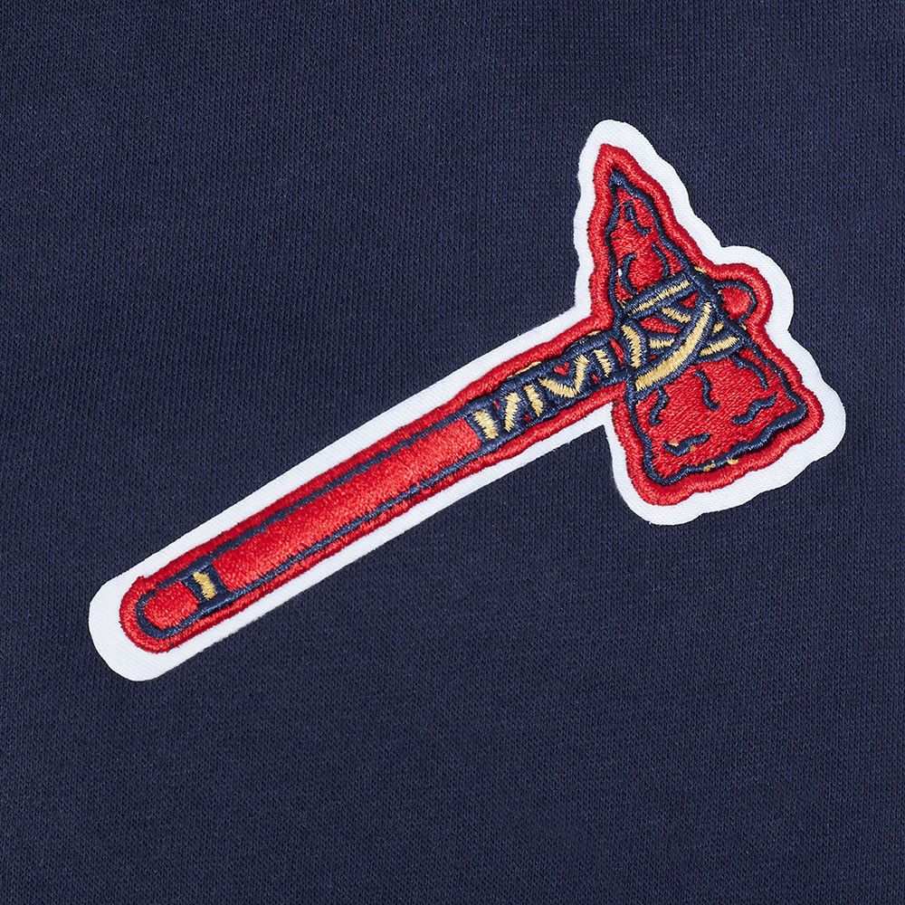 Pro Standard Youth Atlanta Braves Midnight Navy Script Tail Hoodie product image