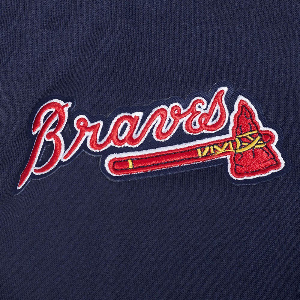 Pro Standard Youth Atlanta Braves Midnight Navy Script Tail Hoodie product image