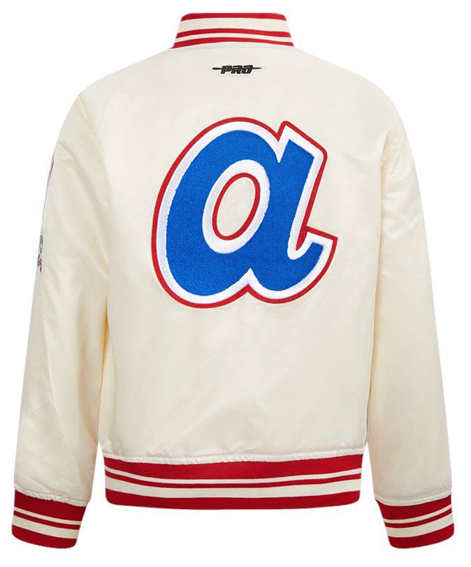 Pro Standard Youth Atlanta Braves Cream Classic Satin Jacket product image