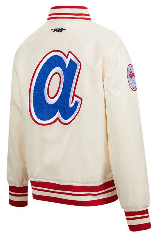 Pro Standard Youth Atlanta Braves Cream Classic Satin Jacket product image