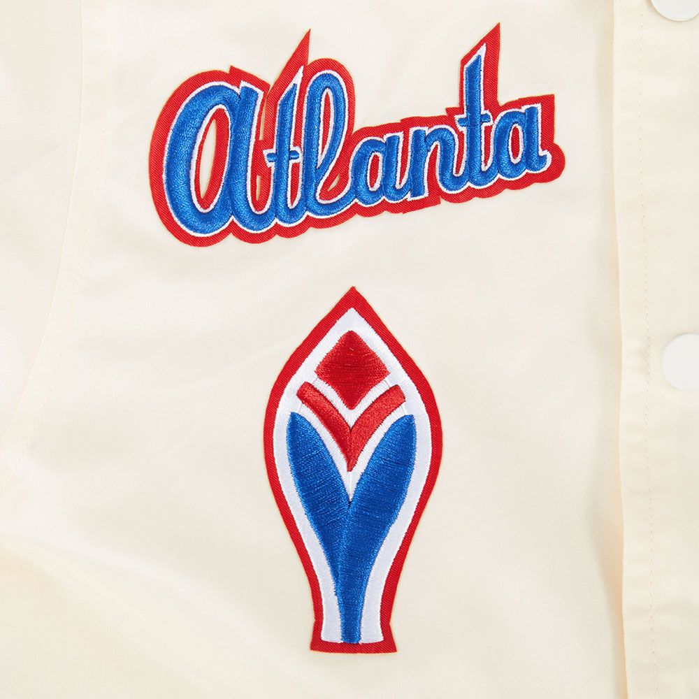 Pro Standard Youth Atlanta Braves Cream Classic Satin Jacket product image