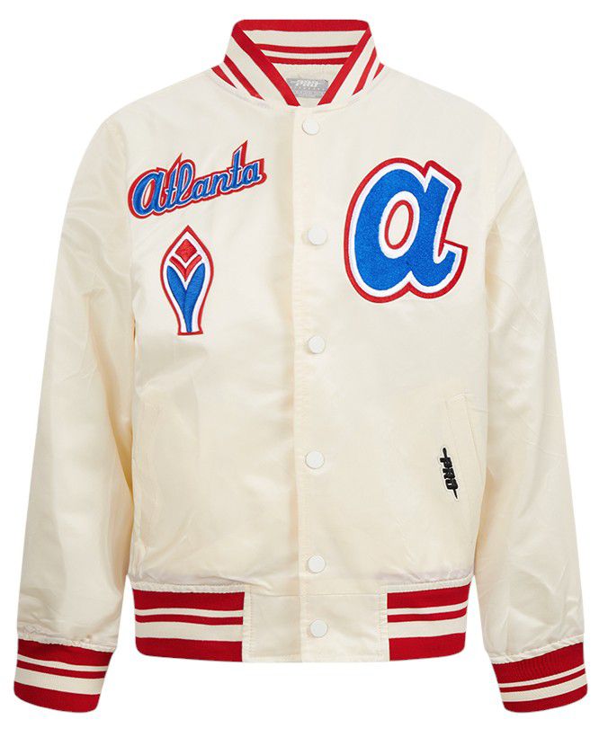 Pro Standard Youth Atlanta Braves Cream Classic Satin Jacket product image