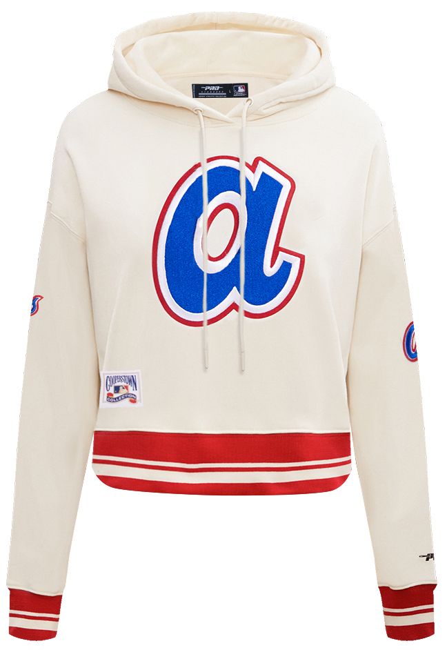 Pro Standard Women's Atlanta Braves Retro Cropped Fleece Hoodie product image