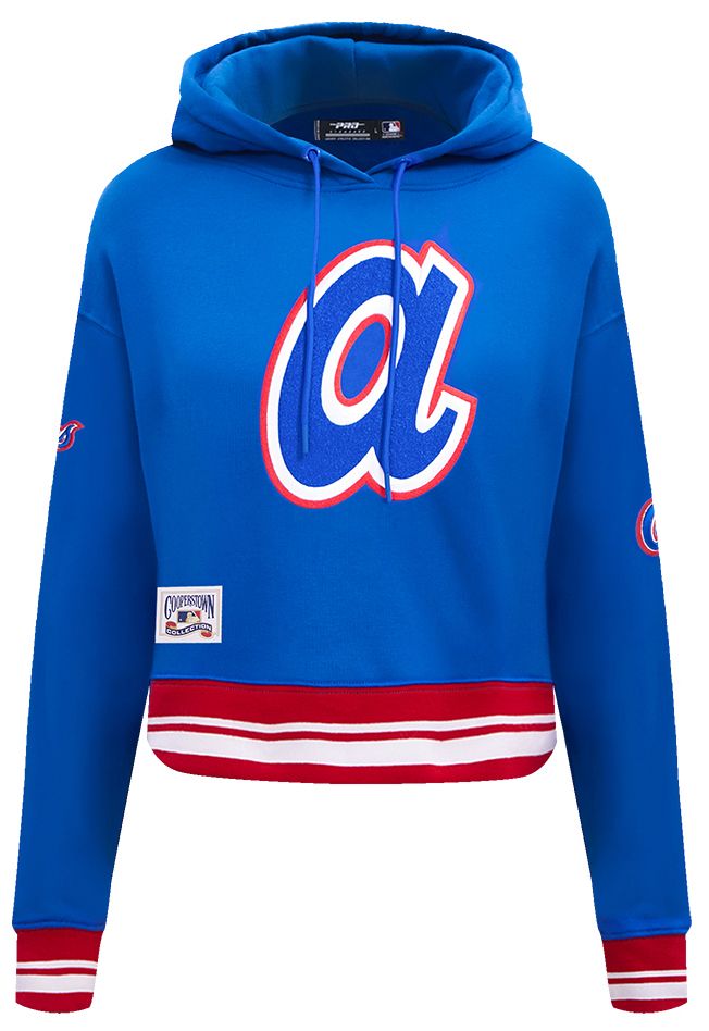 Pro Standard Women's Atlanta Braves Retro Cropped Fleece Hoodie product image