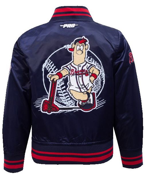 Pro Standard Toddler Atlanta Braves Navy Satin Jacket product image