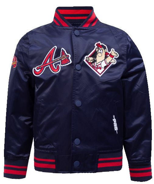 Pro Standard Toddler Atlanta Braves Navy Satin Jacket product image