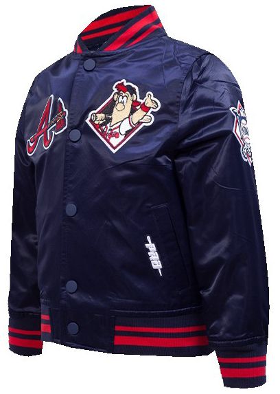 Pro Standard Toddler Atlanta Braves Navy Satin Jacket product image