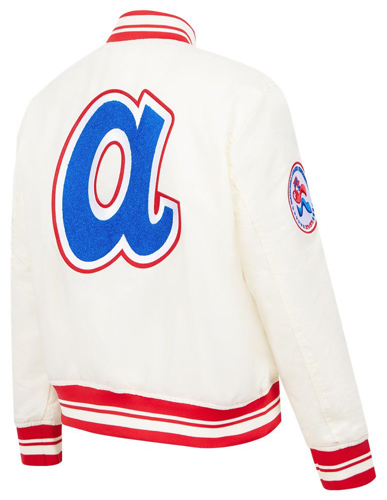 Pro Standard Women's Atlanta Braves Cream Classic Varsity Jacket product image