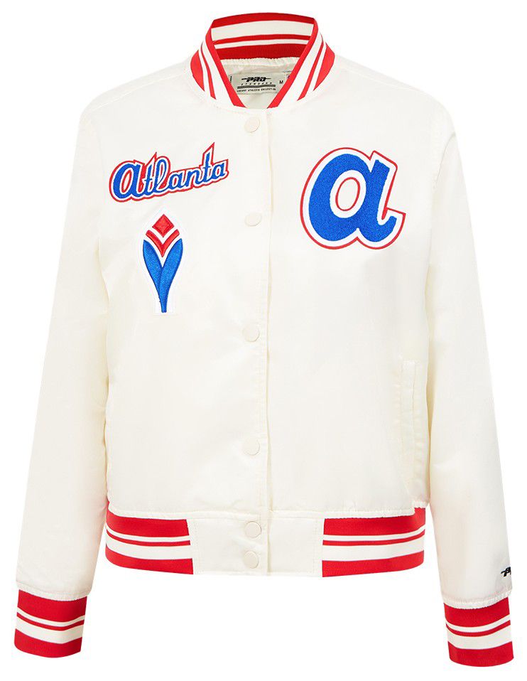 Pro Standard Women's Atlanta Braves Cream Classic Varsity Jacket product image