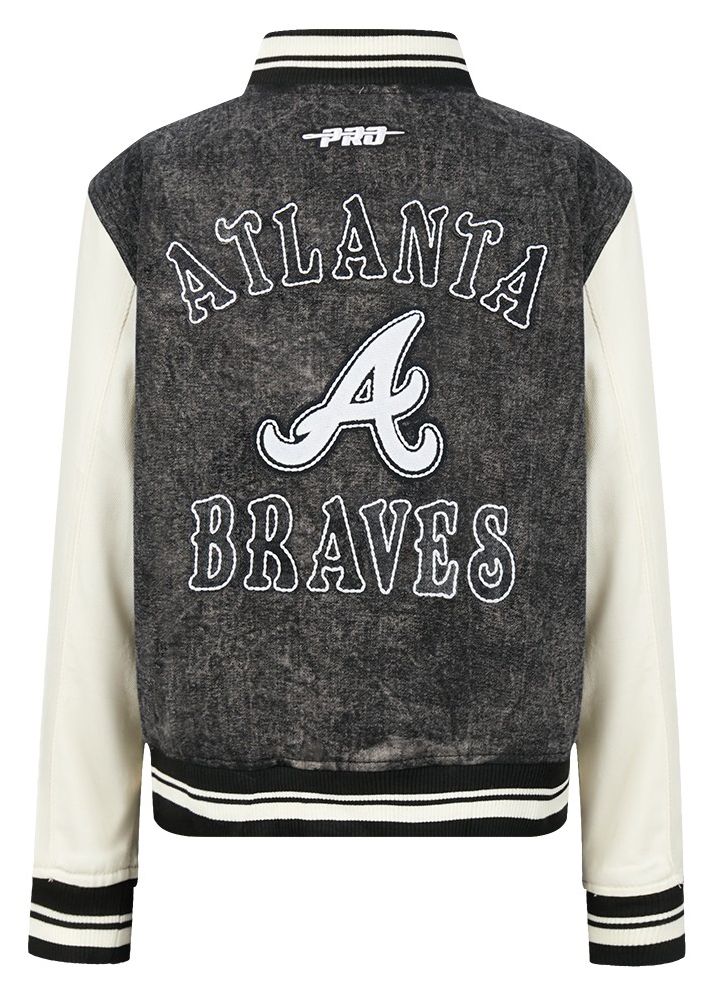 Pro Standard Women's Atlanta Braves Black Rebel Athletics Denim Jacket product image
