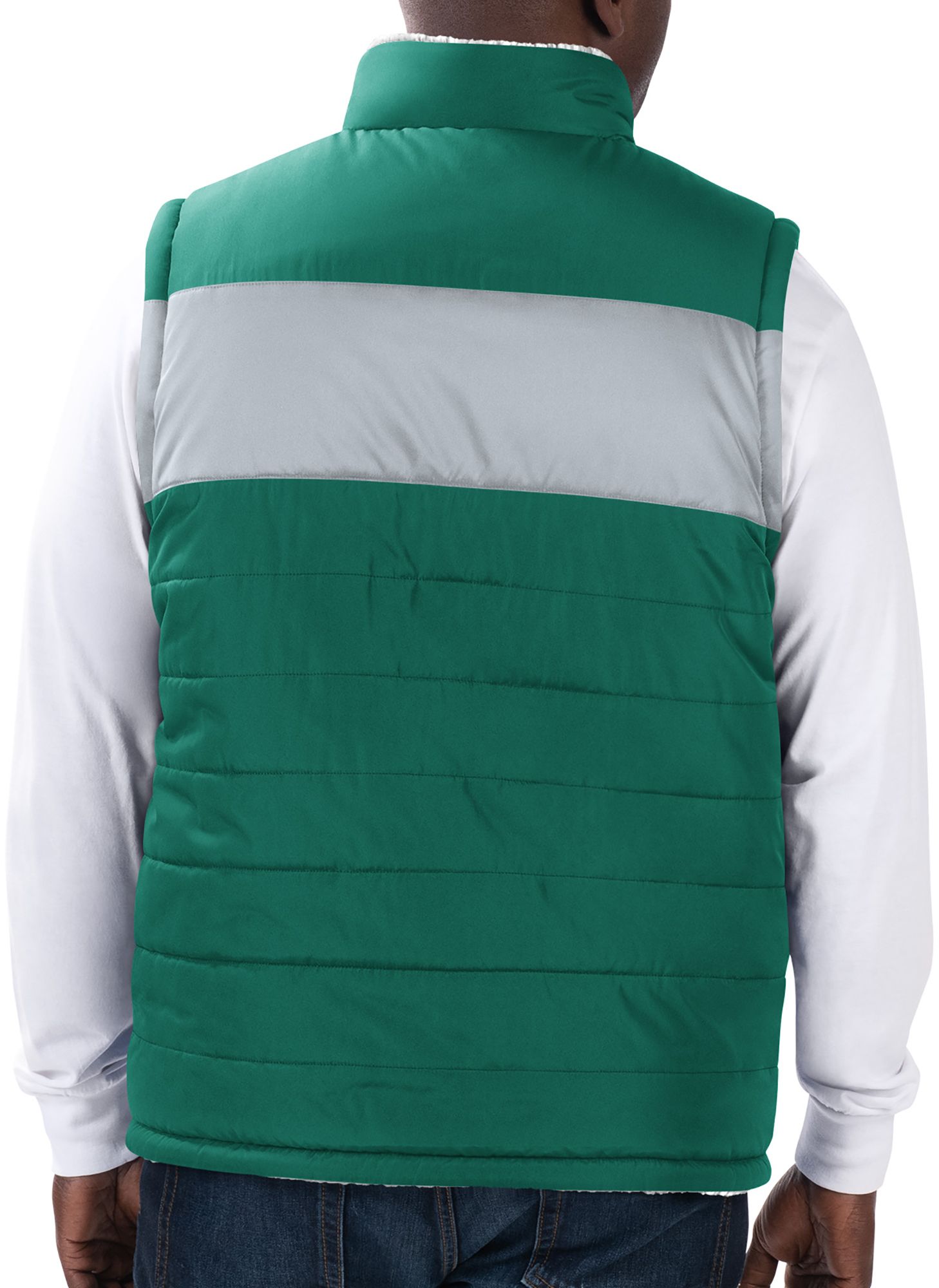 G-III Men's New York Jets Green High Side Reversible Vest