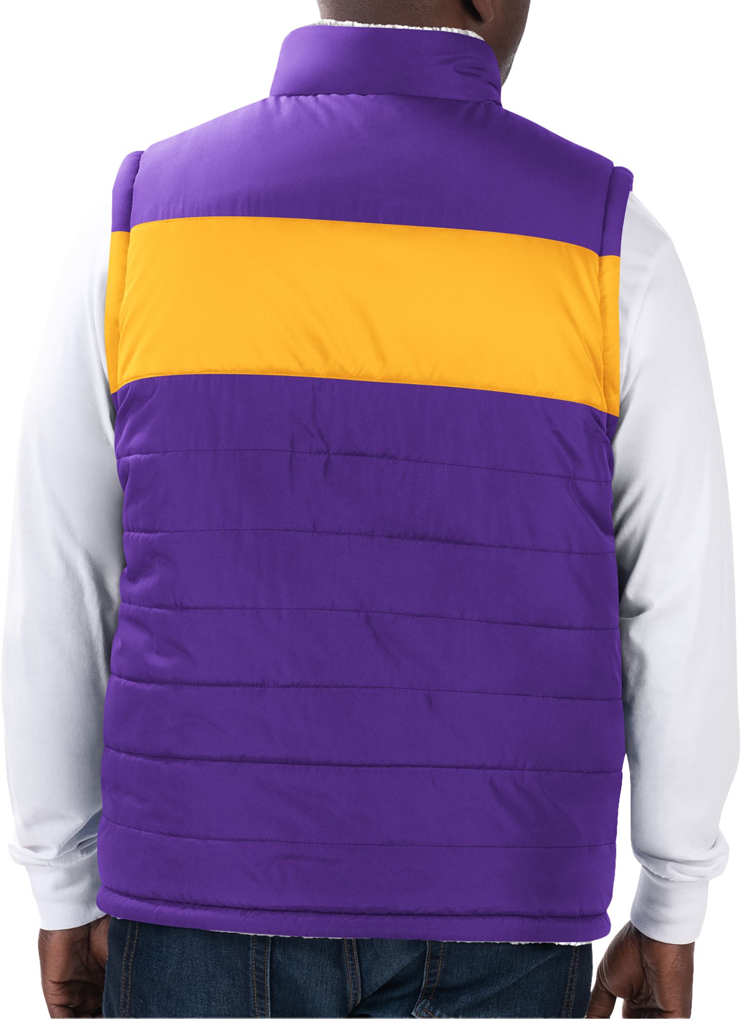 G-III Men's Minnesota Vikings Purple High Side Reversible Vest