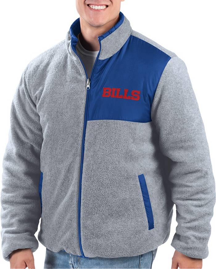 Men's G-III Sports by Carl Banks Royal/Gray Buffalo Bills Extreme Full Back Reversible Hoodie Full-Zip Jacket Size: Medium