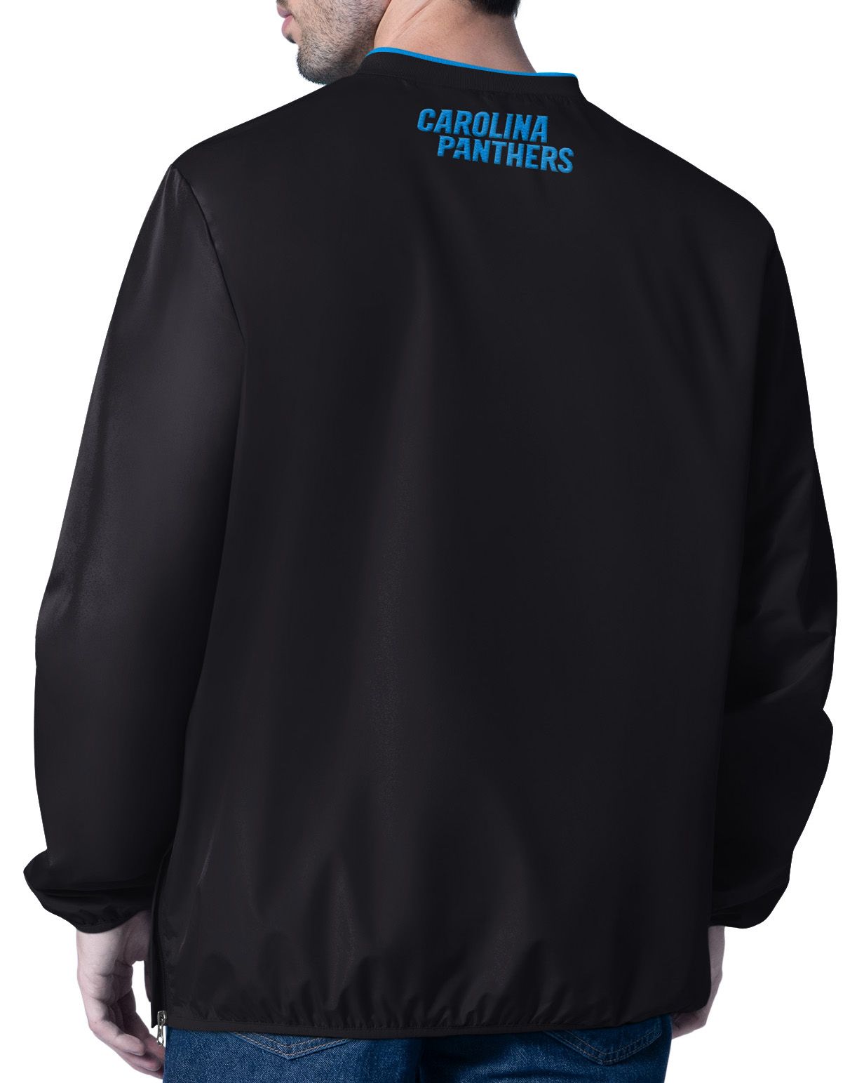 G-III Men's Carolina Panthers Black Crossover Pullover Jacket product image