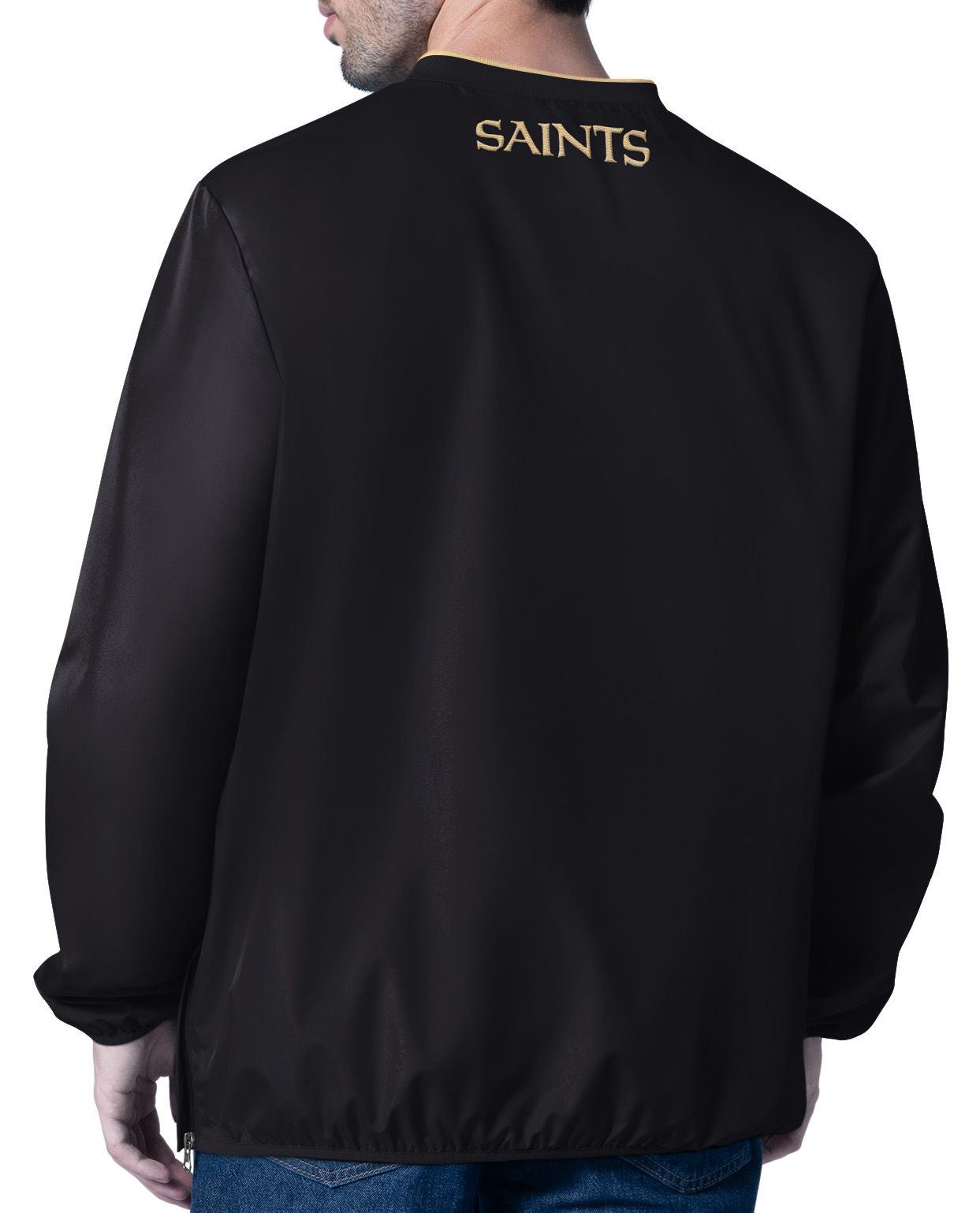 G-III Men's New Orleans Saints Black Crossover Pullover Jacket product image