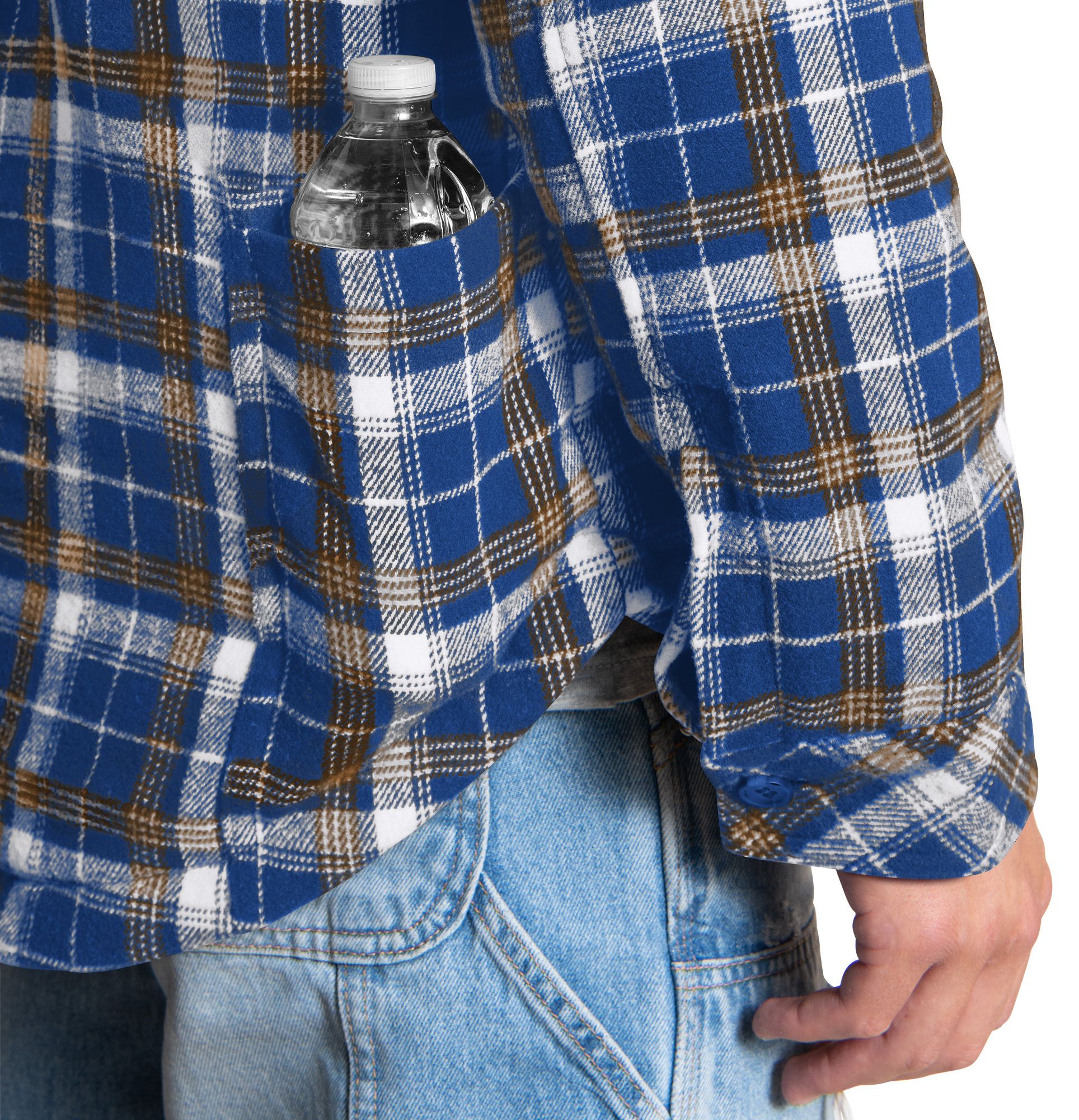 G-III Men's Buffalo Bills Royal Plaid Black Shirt Jacket product image