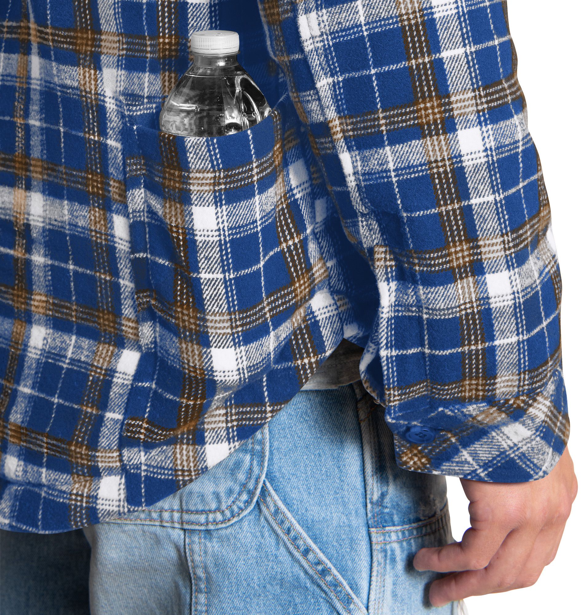 G-III Men's New York Giants Royal Plaid Black Shirt Jacket product image