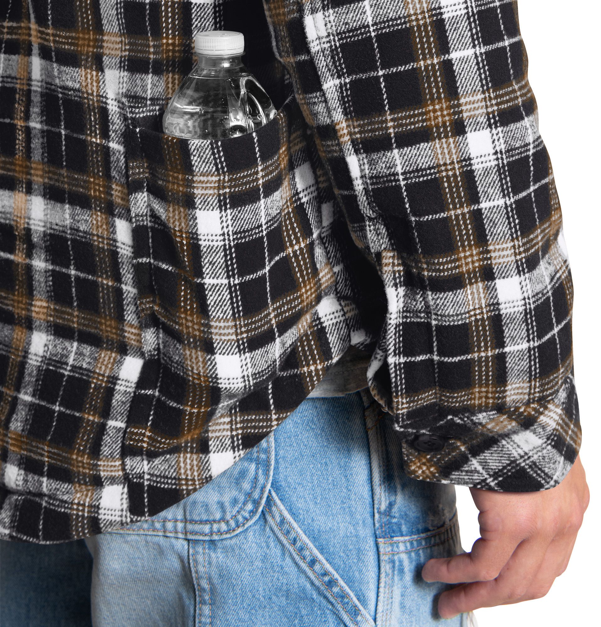 G-III Men's Cincinnati Bengals Black Plaid Black Shirt Jacket product image