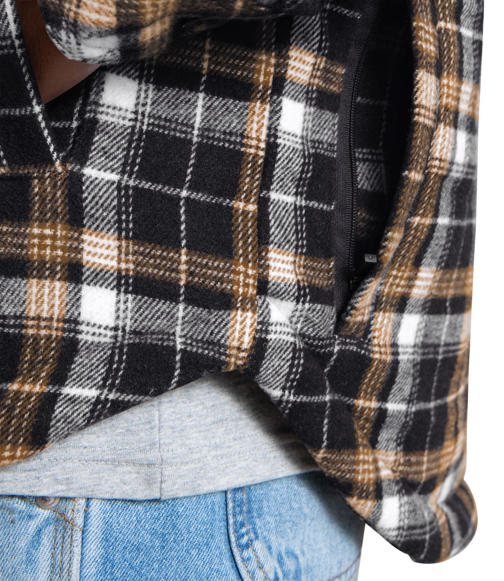 G-III Men's New York Jets Black Plaid Black Shirt Jacket product image