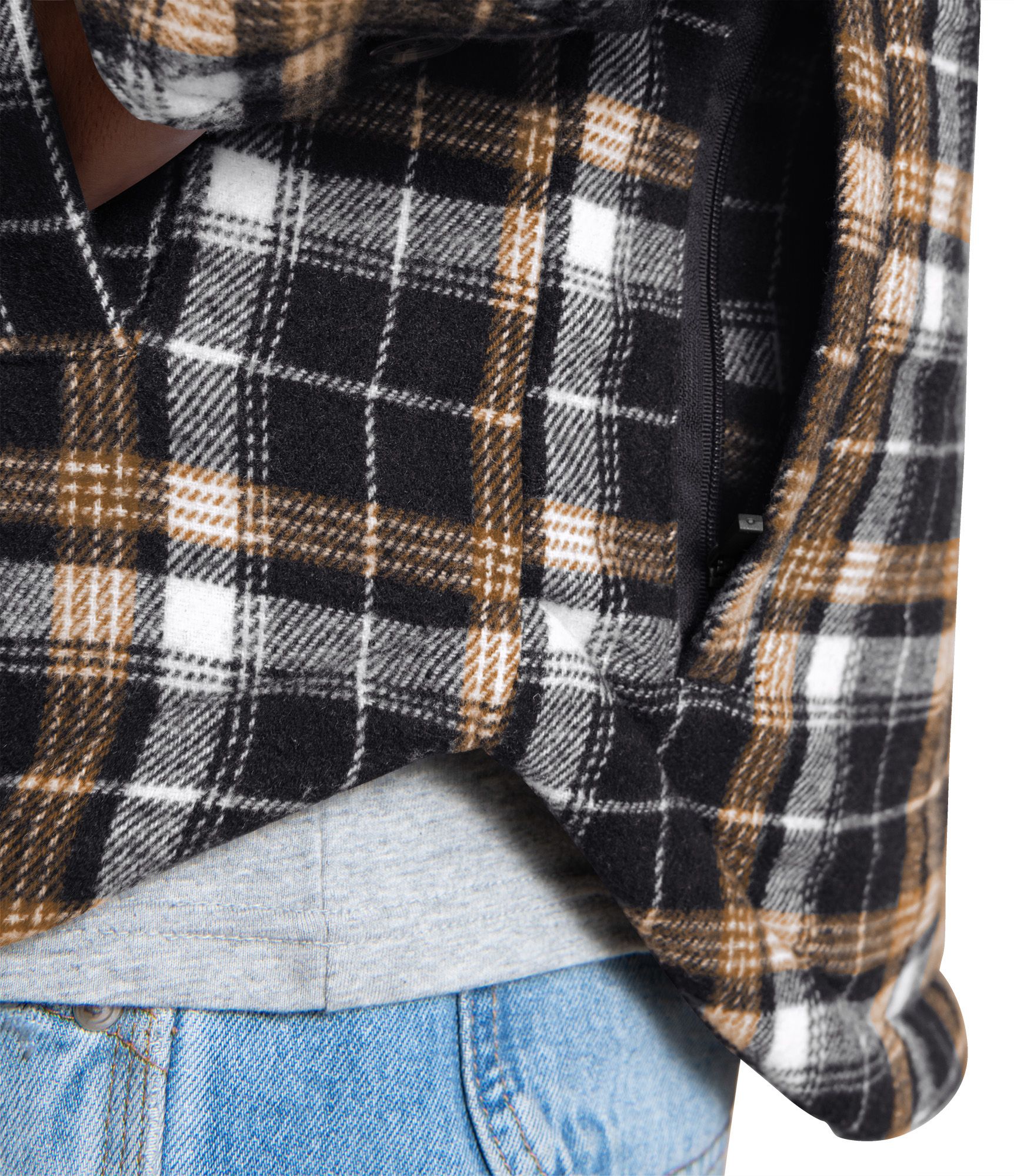 G-III Men's Minnesota Vikings Black Plaid Black Shirt Jacket product image