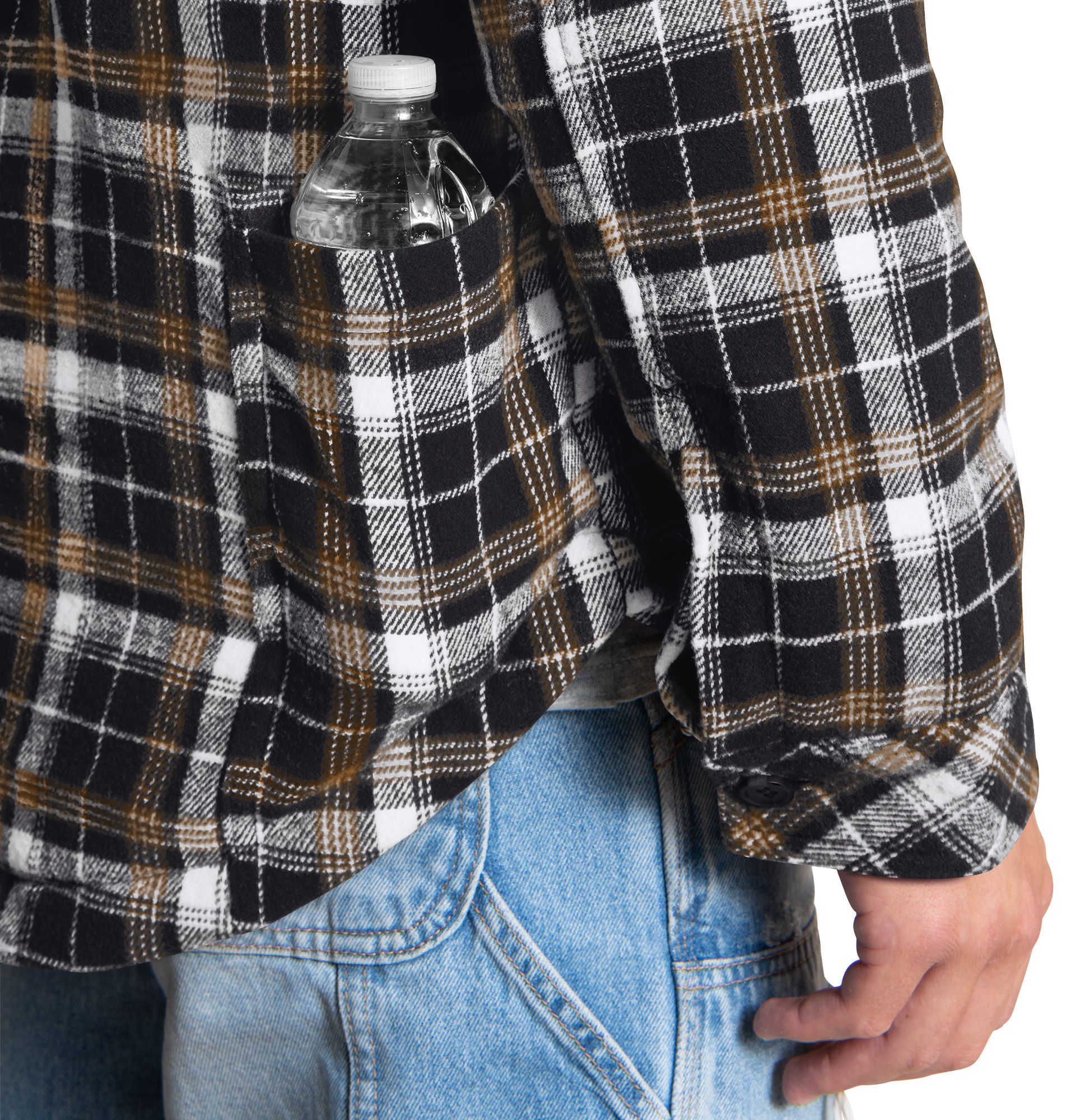 G-III Men's Minnesota Vikings Black Plaid Black Shirt Jacket product image