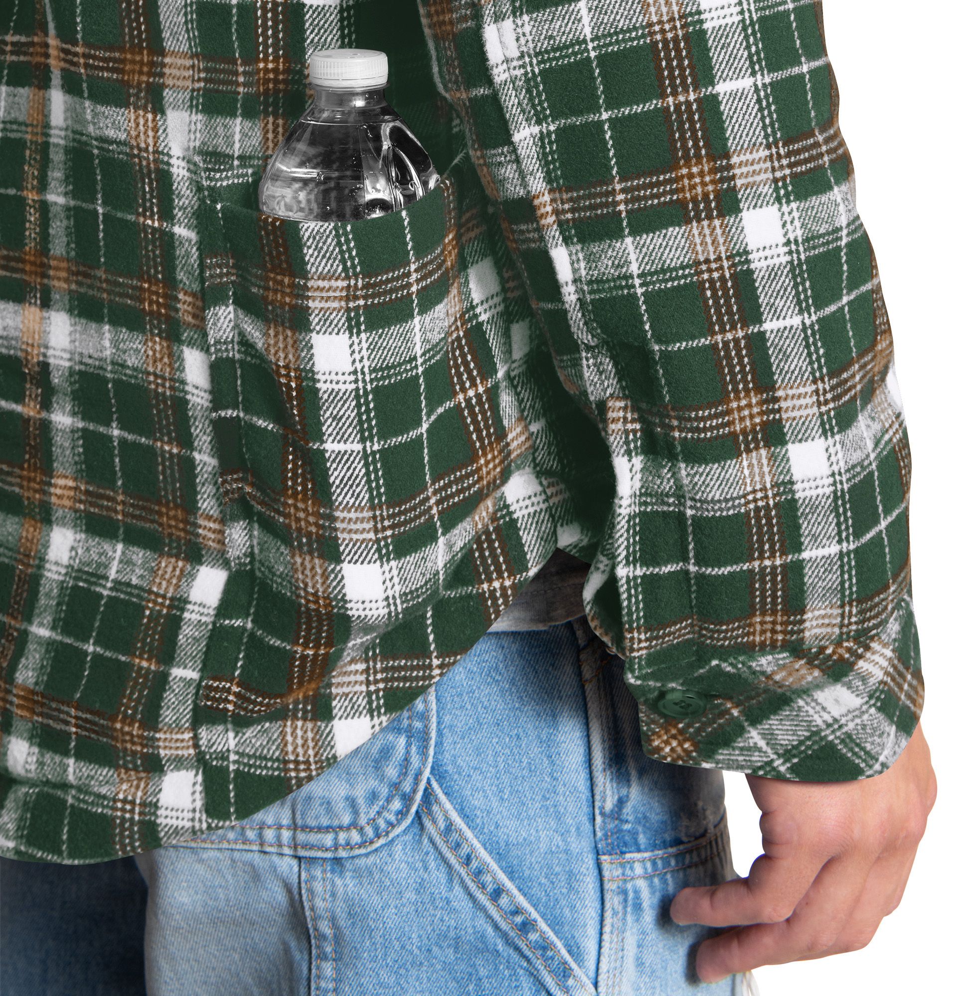 G-III Men's Green Bay Packers Green Plaid Black Shirt Jacket product image