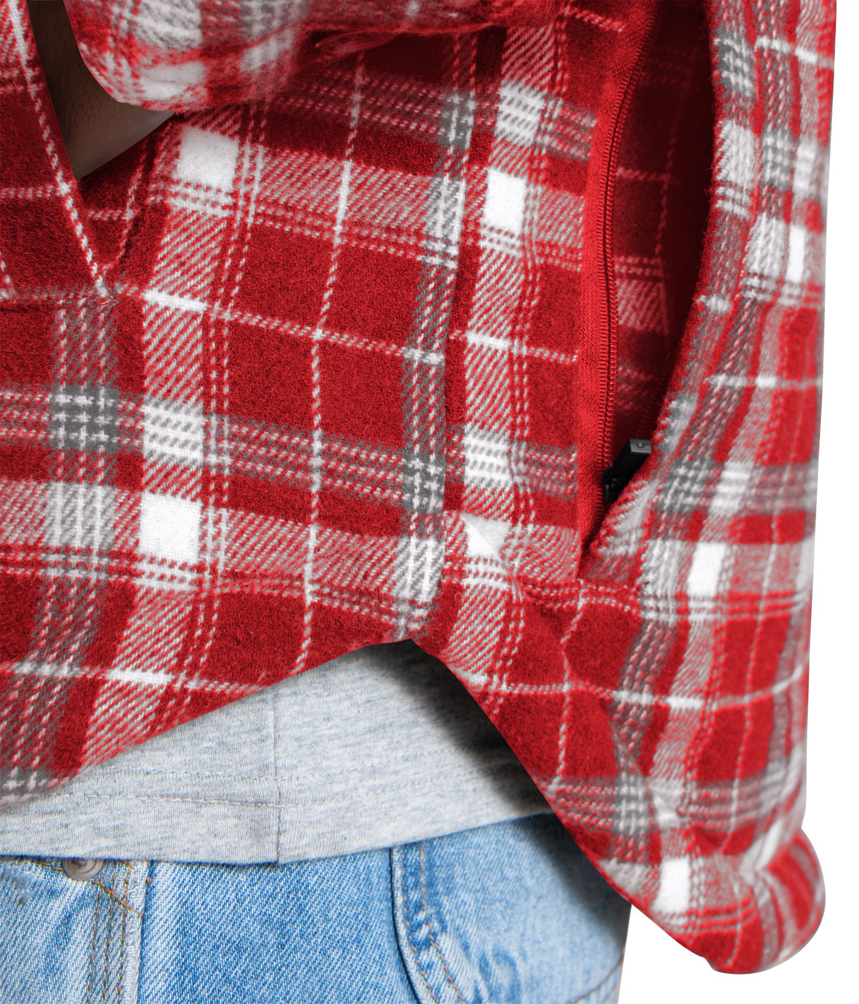 G-III Men's San Francisco 49ers Red Plaid Black Shirt Jacket product image