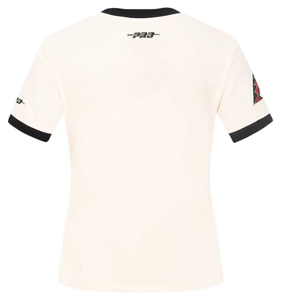 Pro Standard Women's Arizona Diamondbacks Cream Ringer Souvenir T-Shirt product image
