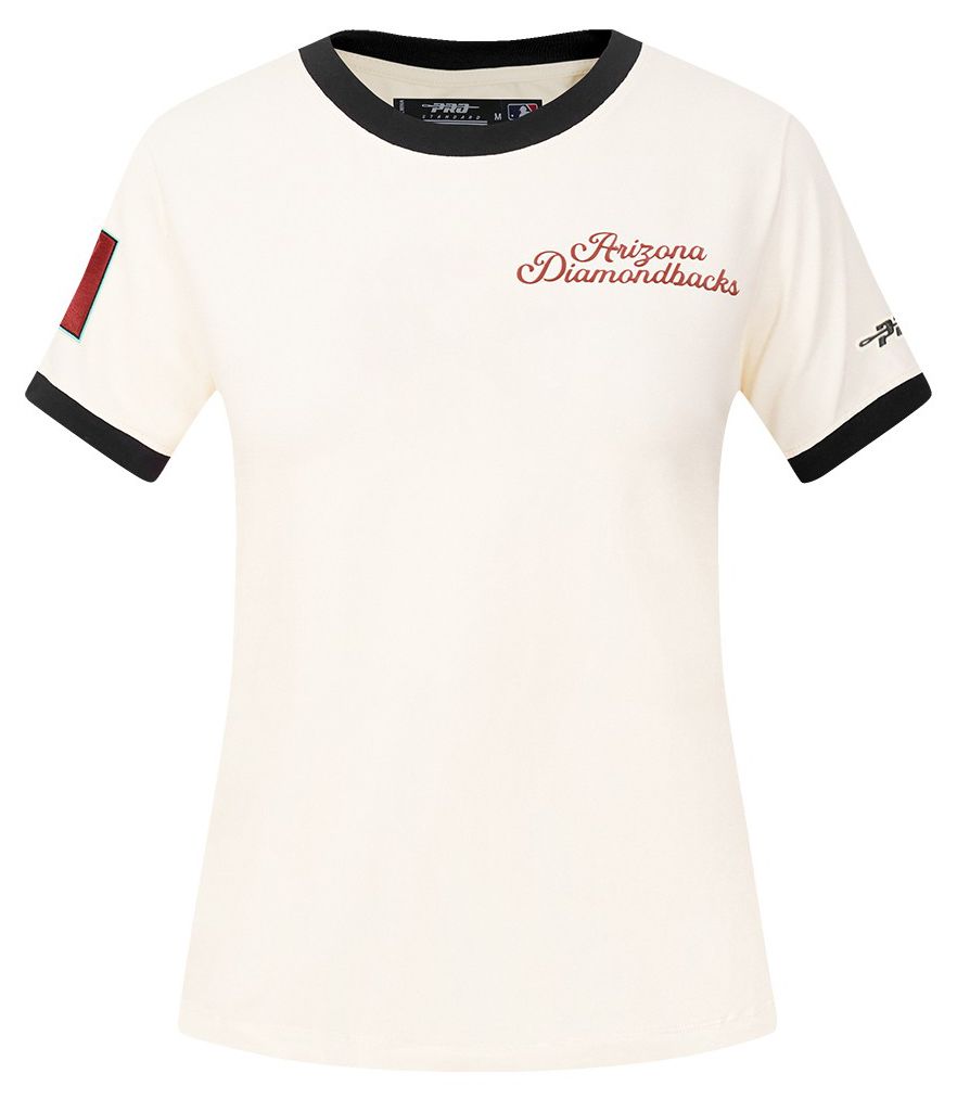 Pro Standard Women's Arizona Diamondbacks Cream Ringer Souvenir T-Shirt product image