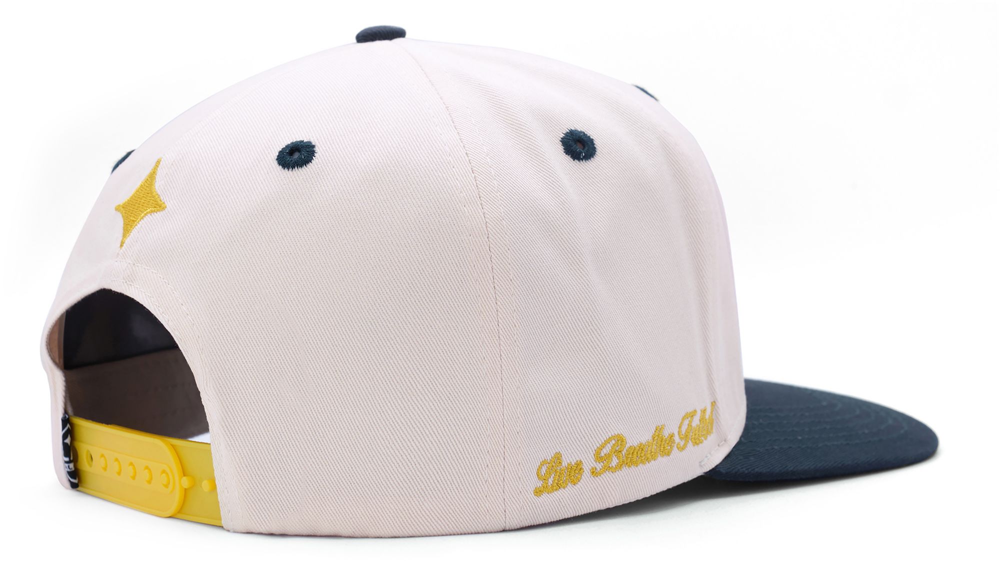 Live Breathe Futbol Adult Los Angeles Galaxy Off White Snapback Adjustable Hat product image