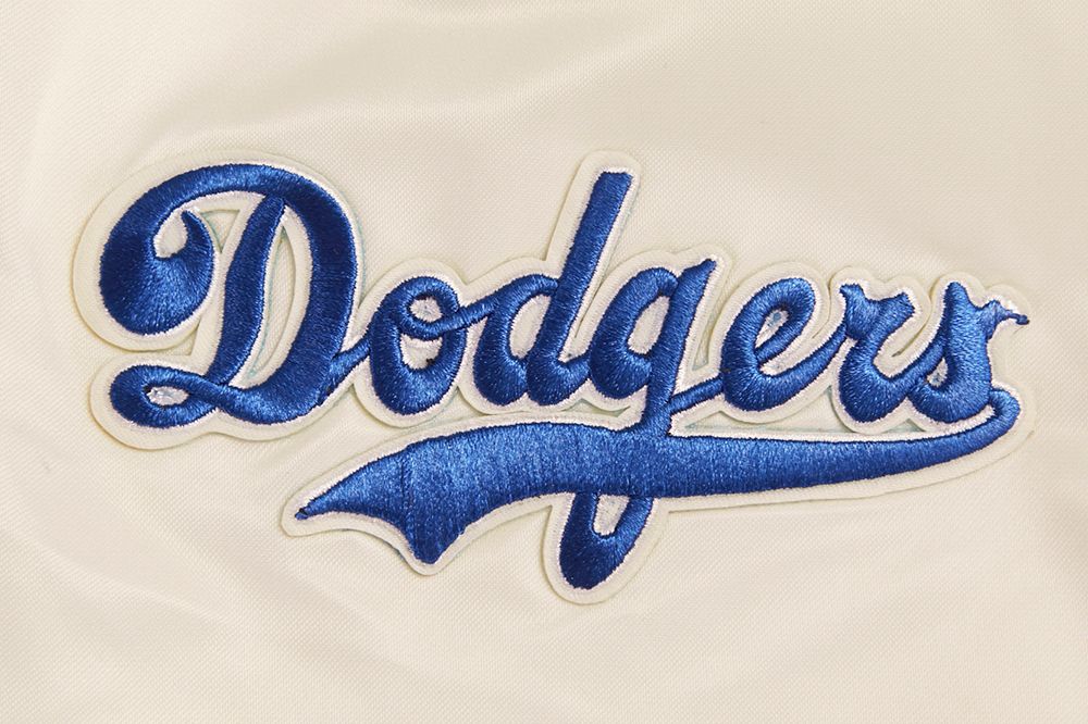 Pro Standard Men's Brooklyn Dodgers Cream Retro Rib Satin Jacket product image