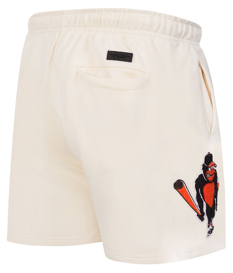 Pro Standard Men's Baltimore Orioles Cream Retro Fleece Shorts product image