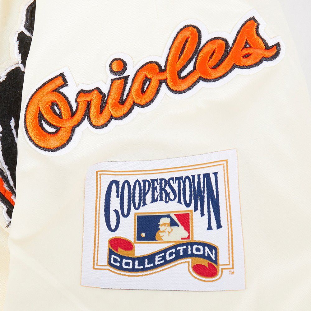 Pro Standard Youth Baltimore Orioles Cream Classic Satin Jacket product image