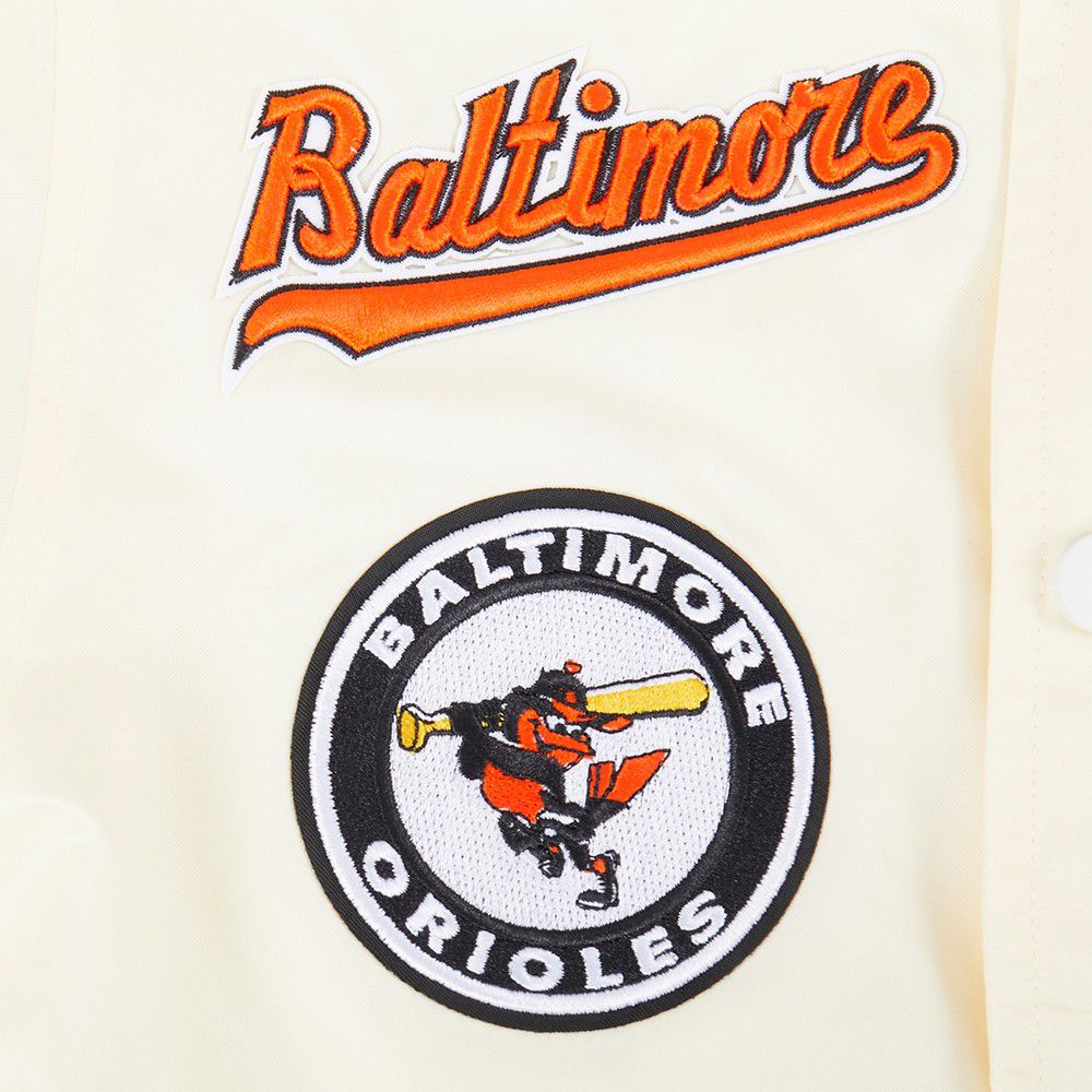 Pro Standard Youth Baltimore Orioles Cream Classic Satin Jacket product image
