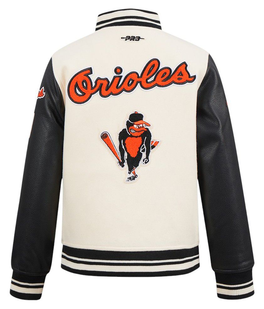 Pro Standard Youth Baltimore Orioles Cream Classic Varsity Jacket product image